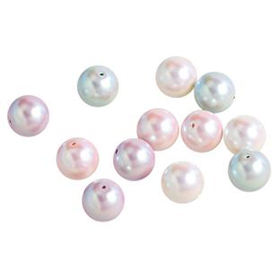 海家天女珍珠正圆直孔散珠串创意diy手工穿珠手链项链手工串珠