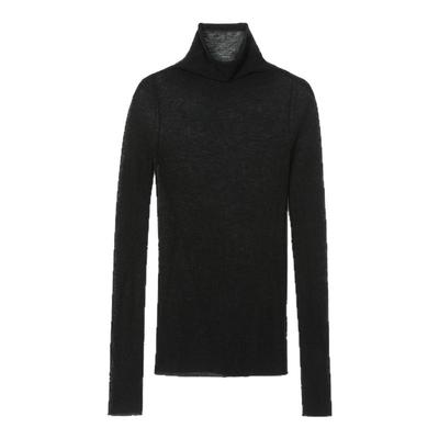 何识羊毛高领罗纹简约针织衫