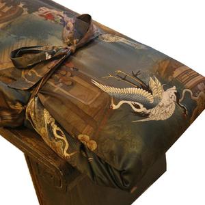 香云纱国画冷枚月曼清游图古琴琴囊 加厚仕女图琴包 可背琴衣琴袋