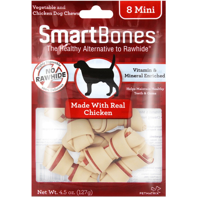 SmartBones洁齿骨美国进口狗狗零食幼犬小狗小型犬耐咬磨牙棒咬胶