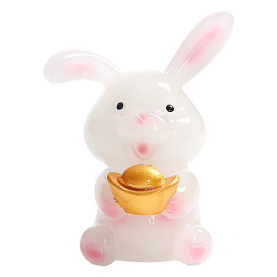 兔子茶宠可养变色茶具配件摆设
