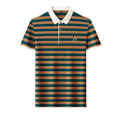 奥特莱斯【1折】撤柜正品夏新款休闲舒适透气T恤男短袖条纹POLO衫