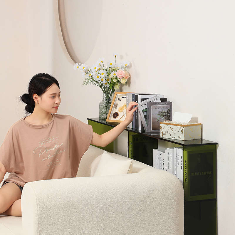 床头置物架床边床尾缝隙亚克力沙发后置物架夹缝书架靠墙收纳窄柜