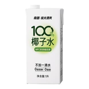 南国椰子水1升椰汁大瓶装天然饮料整箱纯椰子水nfc椰子汁海南特产
