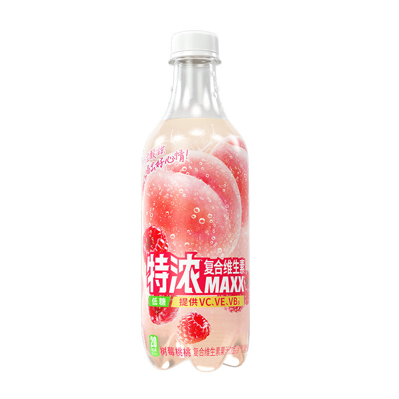 【特价15瓶】MAXX 特浓果汁柠檬柚子树莓桃桃饮料500ml*15瓶 整箱