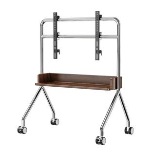 贝石电视机支架移动落地推车不锈钢立式带轮客厅卧室通用实木挂架