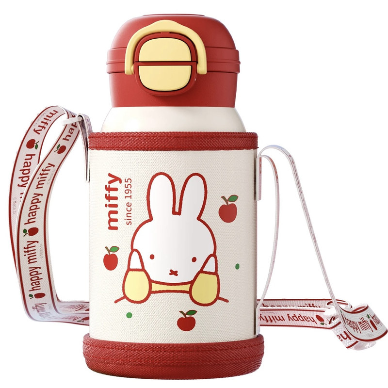 MIFFY米菲儿童保温杯学生专用带吸管316食品级不锈钢弹跳吸管水杯