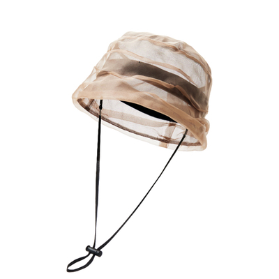 lagur桑蚕丝真丝褶皱礼帽遮白发