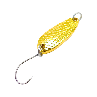 新款龙鳞亮片黄铜马口亮片远投路亚溪流微物勺型单钩亮片翘嘴青稍