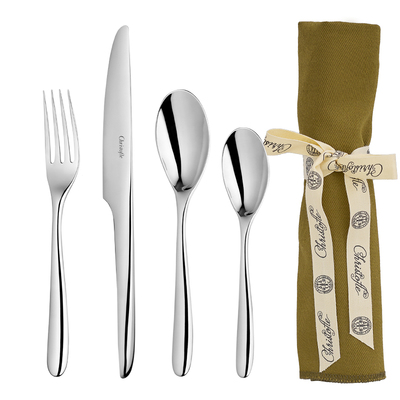 CHRISTOFLE昆庭不锈钢刀叉勺便携镀银西餐餐具套装La Trousse