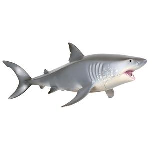 仿真大白鲨海洋动物模型玩具巨齿鲨虎鲨虎鲸鲨鱼塑胶儿童科教摆件