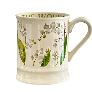 设计感杯子高级复古油画风铃花马克杯陶瓷水杯女家用办公室咖啡杯