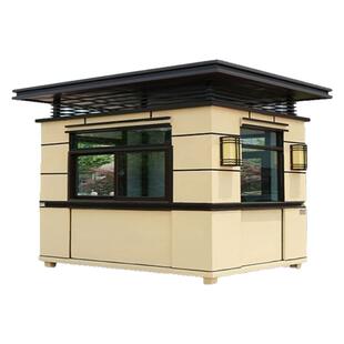 钢结构岗亭保安亭户外可移动工厂门卫室吸烟室售货亭不锈钢收费室