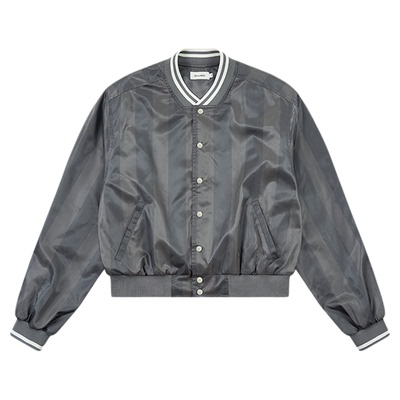 GOODBAI 23 GIRLS athletic撞色印花条纹薄棒球外套