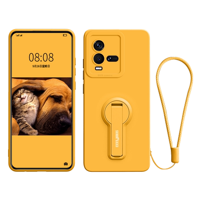 适用iQOO系列硅胶手机壳带支架