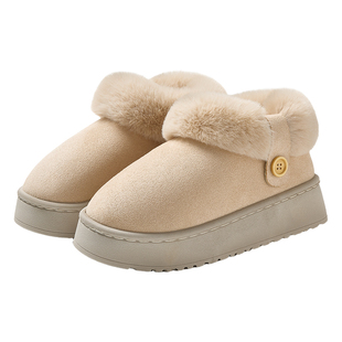 棉拖鞋女款2026新款家居包跟毛绒厚底保暖防滑雪地靴女士外穿冬季