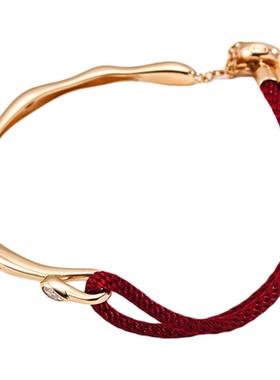 幸运锦鲤红绳手链女轻奢高级感