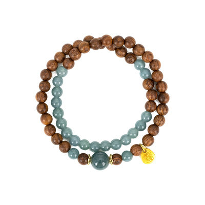 敦煌碧玉青禅·奇楠沉香蓝水手串