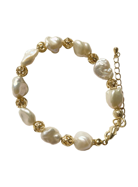 新品巴洛克天然珍珠手链女轻奢