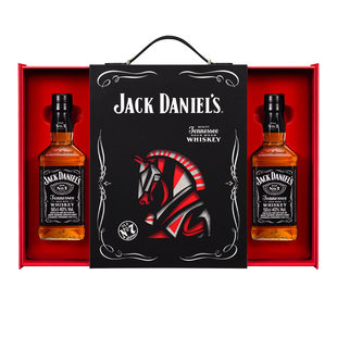 【官方旗舰店】杰克丹尼黑标700ml马年礼盒装威士忌进口洋酒基酒