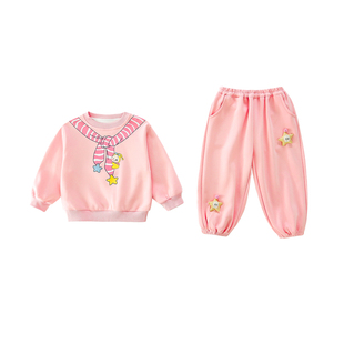 女童卫衣套装春秋季2026新款洋气时髦儿童装衣服超好看女宝宝春装