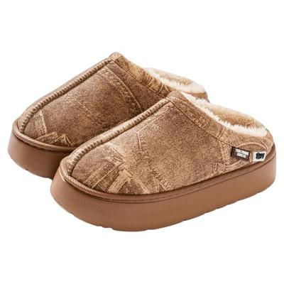 大嘴猴秋冬外穿情侣全包跟棉鞋