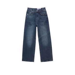 ABLE JEANS【拖地裤】新款女士高腰阔腿显高宽松复古拖地牛仔裤