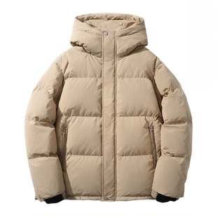 唐狮冬季新款羽绒服男连帽短款加厚保暖外套韩版青少年面包服时尚