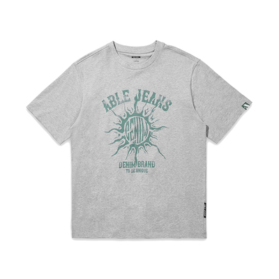 ABLE JEANS25夏季新款植物研究院系列男士宽松美式复古短袖T恤