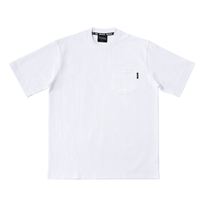 BBK 280g bboy宽松 纯色t恤重磅街舞嘻哈打底 小领口袋短袖滑板
