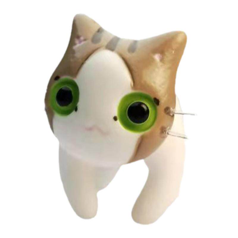 原创设计手作甜美单只猫耳钉银针