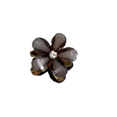 小号抓夹水晶花朵发夹少女刘海夹