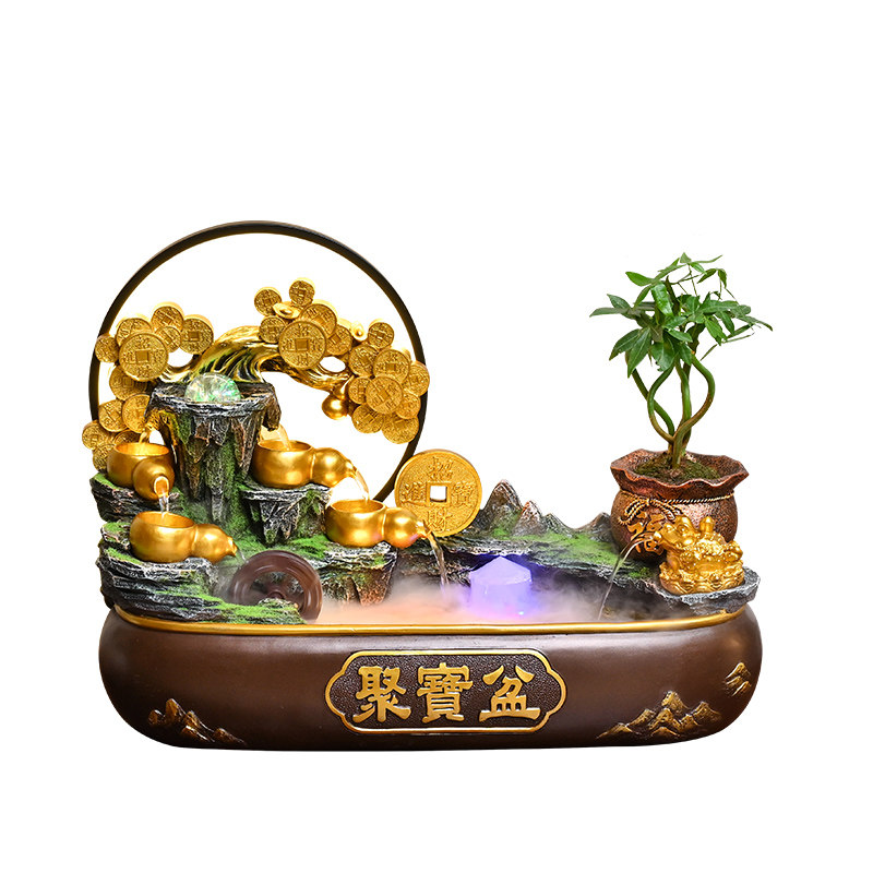 流水生财摆件聚宝盆循环水景观