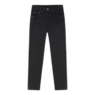 烟管裤女2026秋冬新款小个子九分显瘦高腰黑色裤子加绒直筒牛仔裤