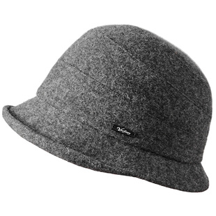 渔夫帽女秋冬新款羊毛盆帽日系卷边短檐遮阳帽韩系百搭帽子女冬天