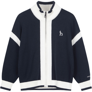 hazzys哈吉斯童装男女童毛衣2026春新年中大童喜庆开衫针织上衣