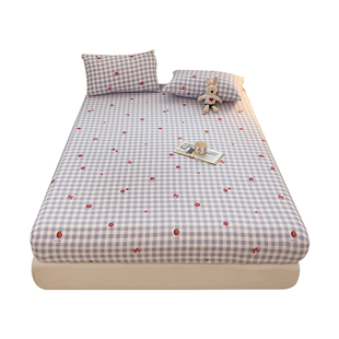 2026新款双层纱床笠单件非全棉纯棉180cmx200cm床垫保护罩三件套3