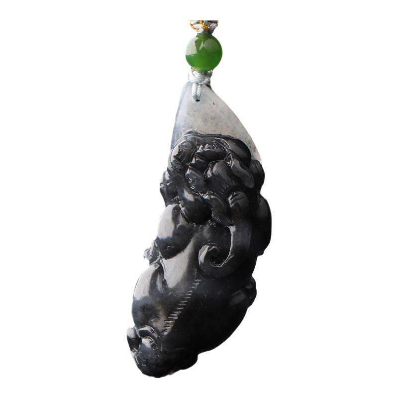 梵峙和田玉籽料挂件貔貅青花玉