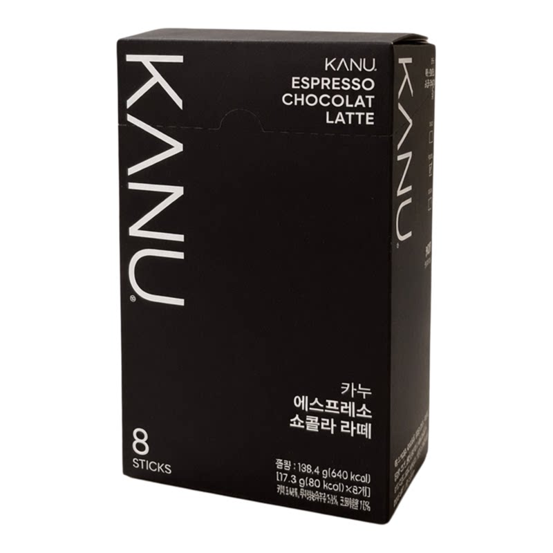 KANU 进口韩国浓缩咖啡朱古力拿铁17.3g*8条办公室提神下午茶饮品
