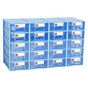 腾正跃迷你桌面抽屉式分隔透明收纳柜办公文具储物柜杂物收纳盒子