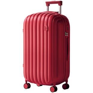 理想主义红色云朵行李箱女好运结婚箱旅行拉杆箱24寸陪嫁密码皮箱