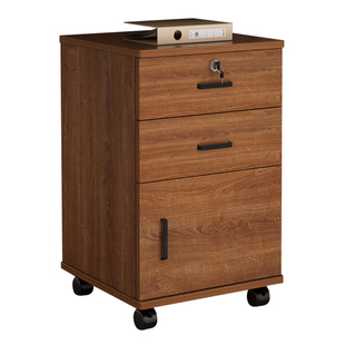 免安装储物柜办公室文件柜带锁移动矮柜带抽屉档案收纳柜整装发货