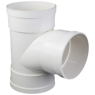 PVC排水管斜三通75 110 160 200下水管配件等径异径风管三通接头