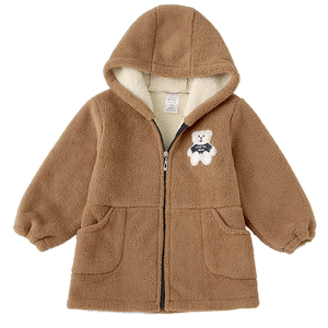 冬男孩女宝围兜加绒加厚长袖防脏保暖护围衣洋气套羽绒服儿童罩衣