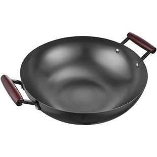 苏泊尔双耳铁锅炖一体锅炒菜锅家用老式无涂层炒锅电磁炉燃气灶用