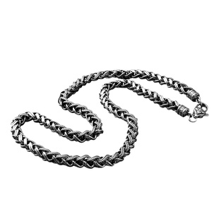 925银麻绳编织复古项链纯银男生粗款潮人个性霸气泰银手工银链子