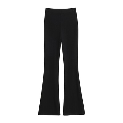 微喇西装裤女高腰修身显瘦喇叭裤