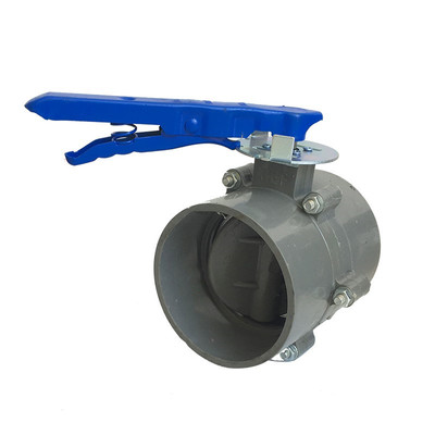 110pvc水管开关阀门蝶阀止水阀90