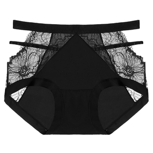 洁韵朵冰丝内裤女无痕收腹性感细带大码纯棉裆女生胖mm新款短裤薄