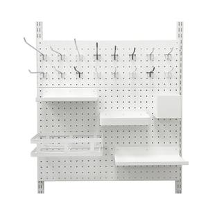 鑫何固上墙AA柱洞洞板货架书桌书架金属洞洞板储物间衣柜置物架